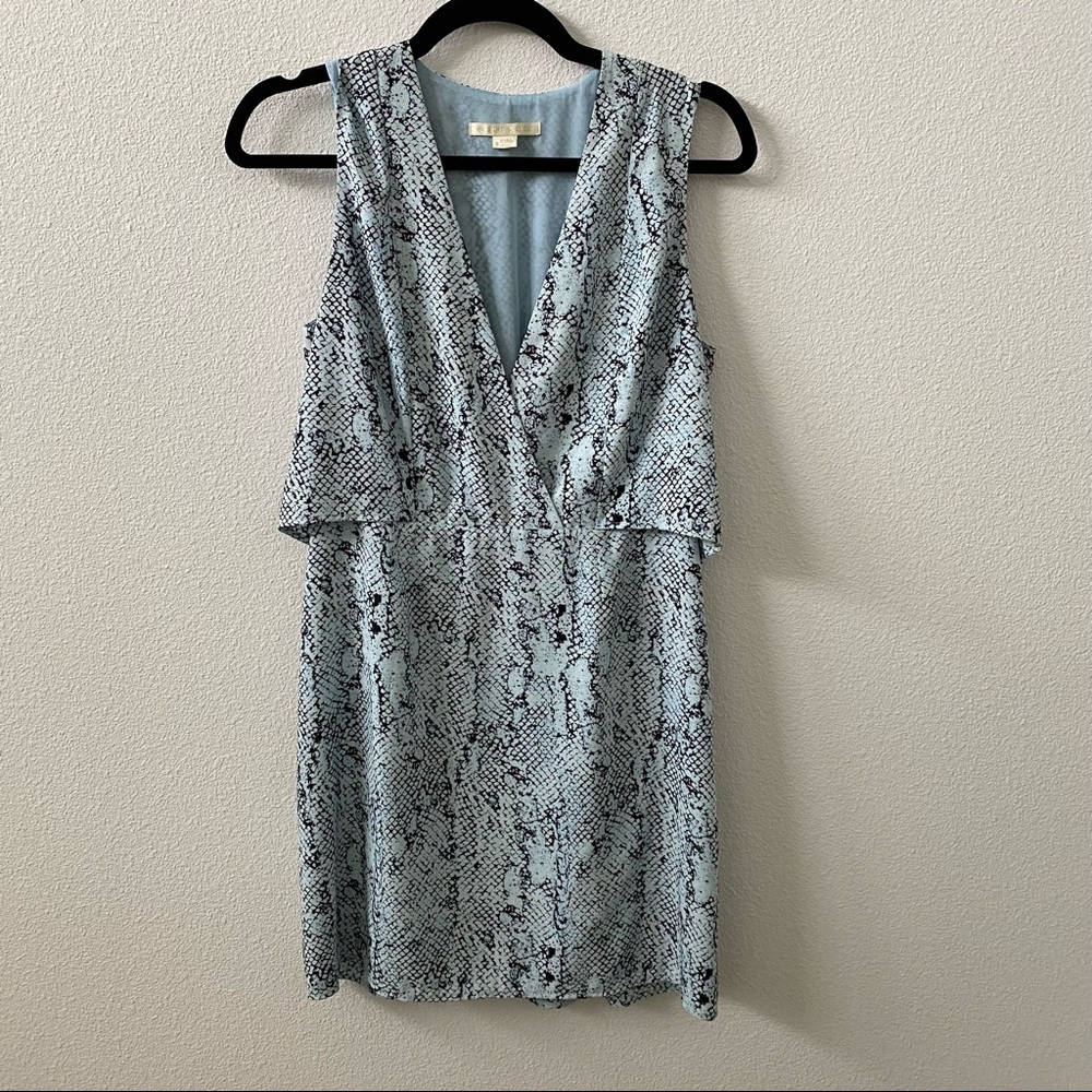Blue snake print dress